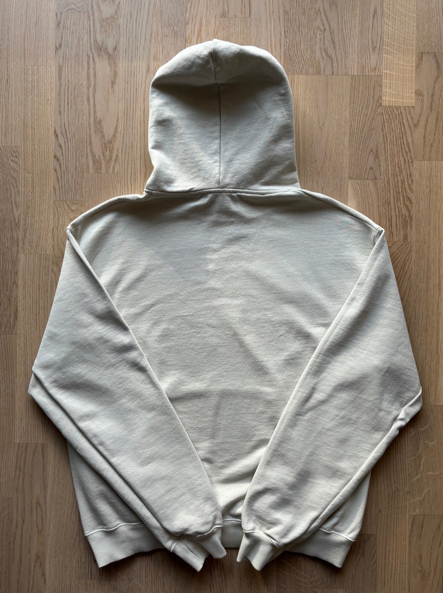 White unisex oversized cotton hoodie