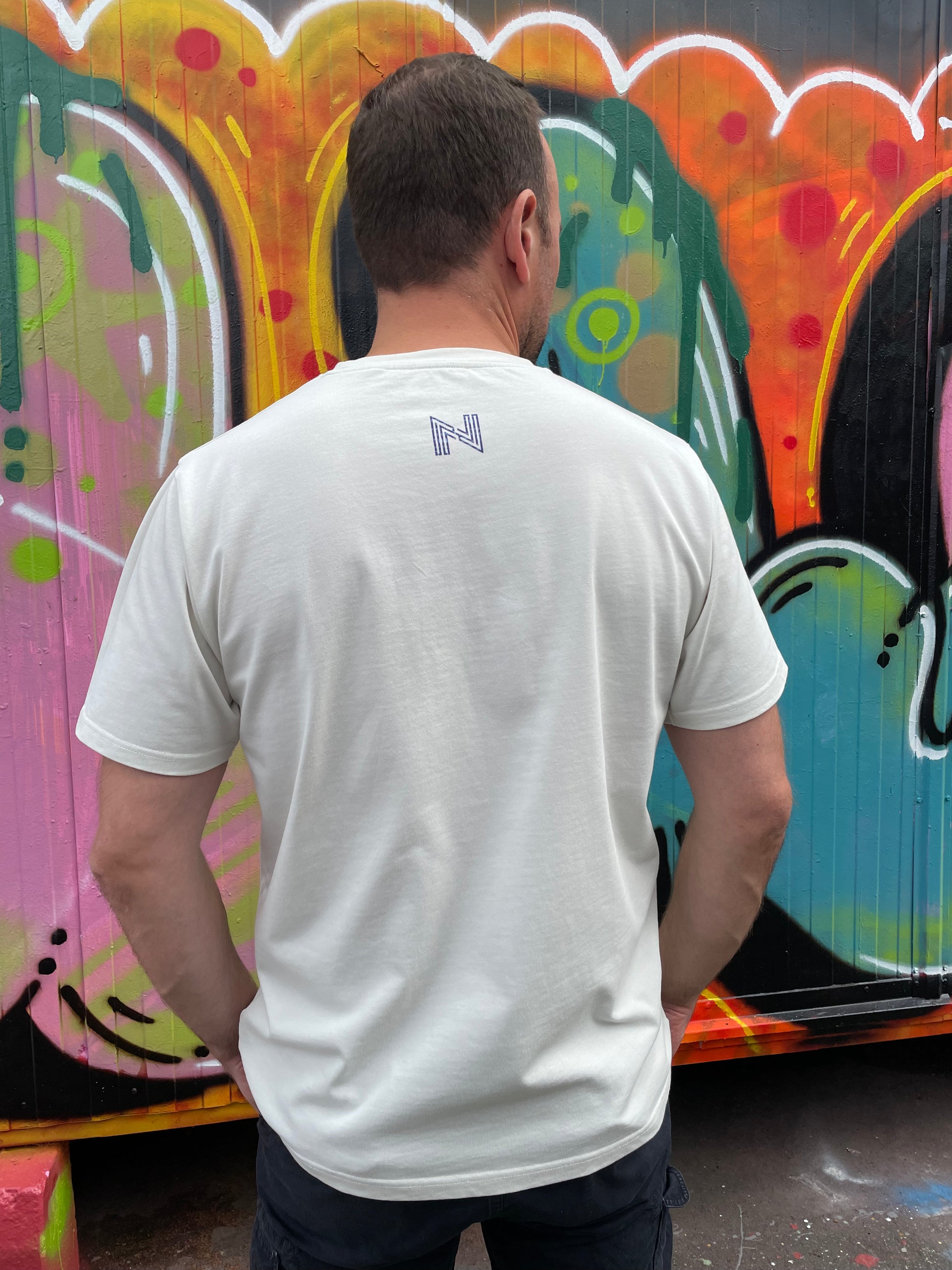White men's regular cotton t-shirt