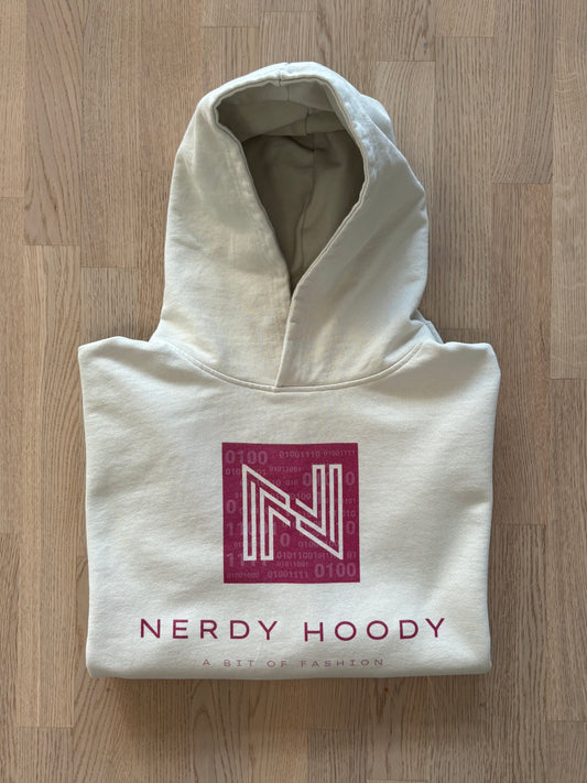 White unisex oversized cotton hoodie